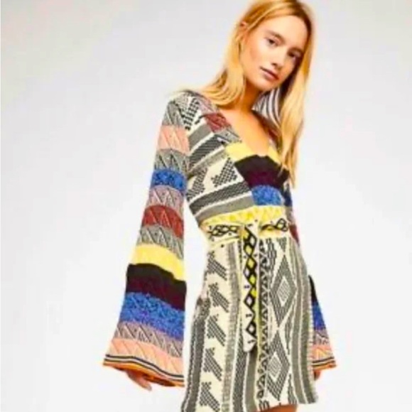 Free People Dresses & Skirts - Free people patchwork sweater dress